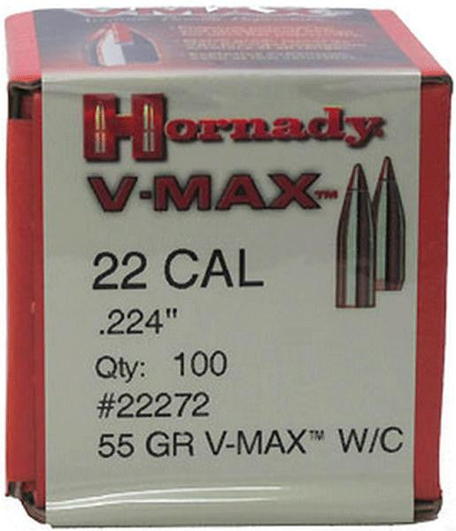 Horn Bullets .22 55g Vmax W-c 100bx