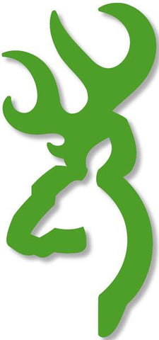 Brn Buckmark Decal 6"" Lime Green