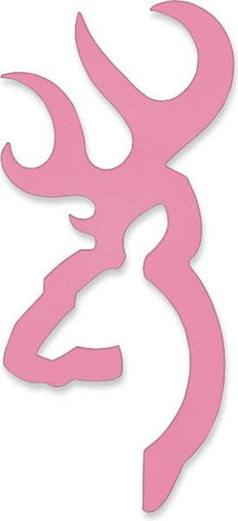 Brn Buckmark Decal 6""-pink