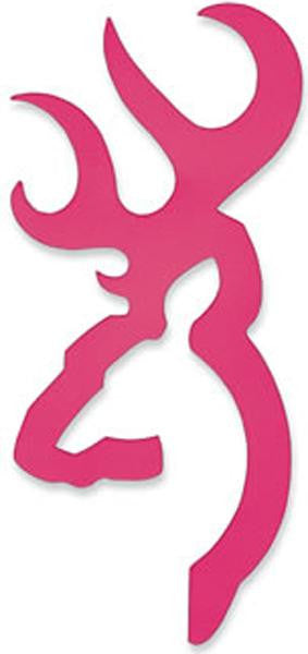 Brn Buckmark Decal 6"" Hot Pink