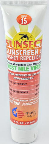 Sunsect 4oz Tube Sunscreen & Repell