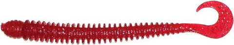 Ls 4"" Ring Worm Red Glitter 10pk