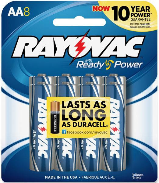 Ray-o-vac Alkaline Battery Aa 8pk