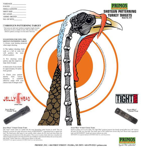 Prim Patterning Turkey Target 12-pk