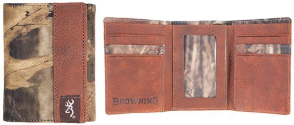 Brn Buckmark Tri-fold Wallet Moinf