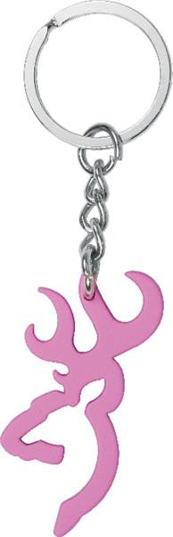 Brn Buckmark Logo Keychain Pink