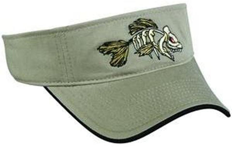 Oc Visor Bone Fish Frayed Bib-brn