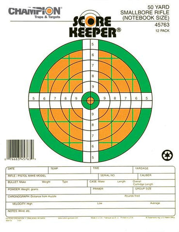 Champ Target 50yd Notebook Org-grn