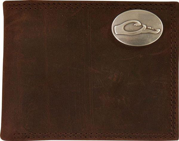 Drake Leather Bi-fold Wallet Brown