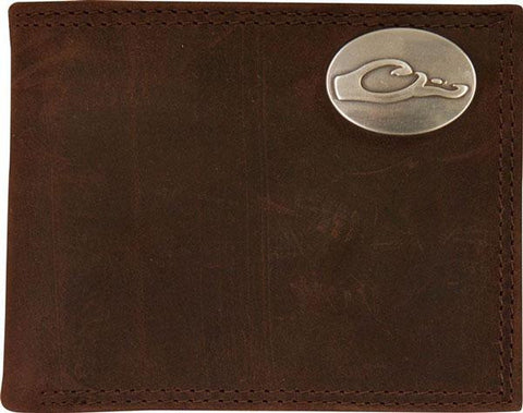 Drake Leather Bi-fold Wallet Brown