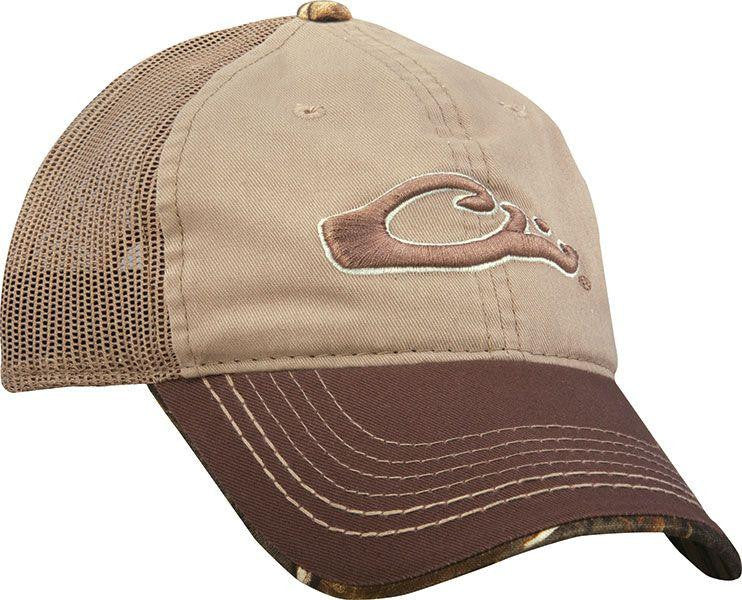 Drake Logo Tan-brn Mesh Back Cap