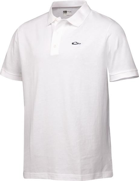 Drake Cotton Pique Polo White