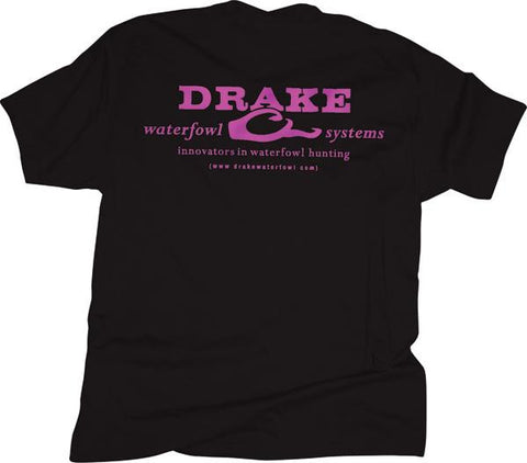 Drake Ss Logo T Shirt Black-pink