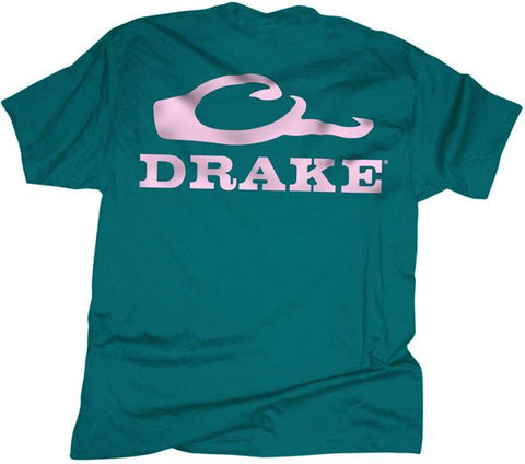 Drake Logo Ss T Shirt Teal-pink