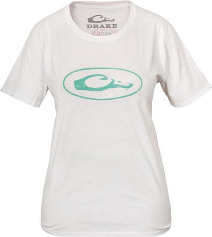 Lady Drake Oval Logo Ss T-shirt Wht