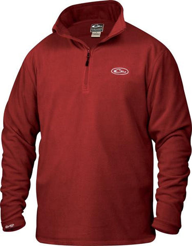 Drake 1-4zip Fleece Pullover Garnet