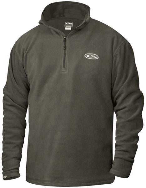 Drake 1-4 Zip Fleece Pullover Gray