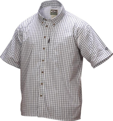 Drake Ss Delta Shirt Navy Plaid