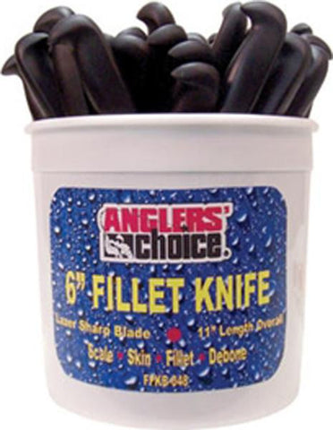 Ac 6"" Fillet Knife Pop Bucket 48pc