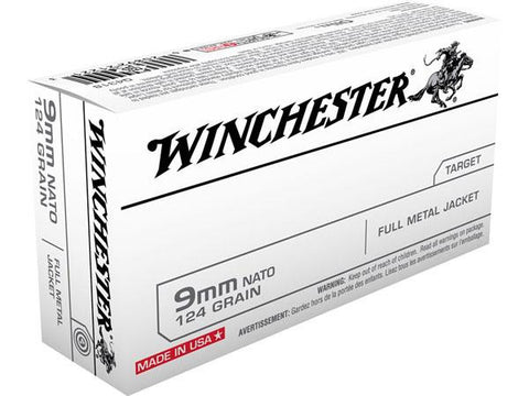 Win Usa 9mm Nato 124gr Fmj 50bx