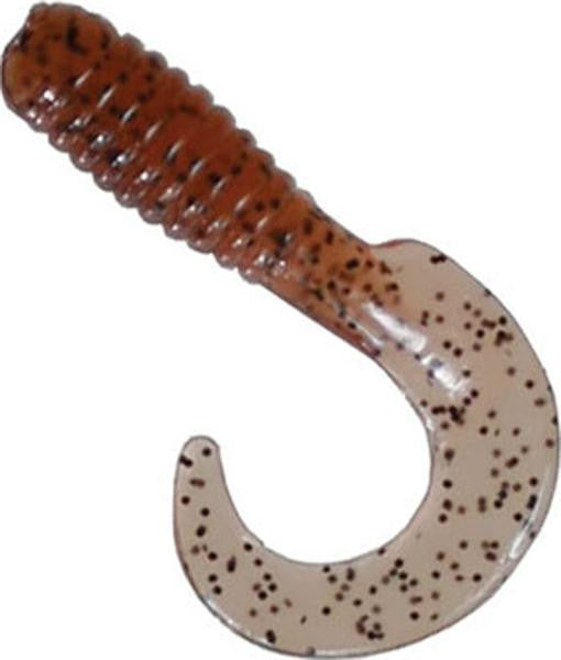 Creme St 2"" Curl Tail Grub Pmkn Pep