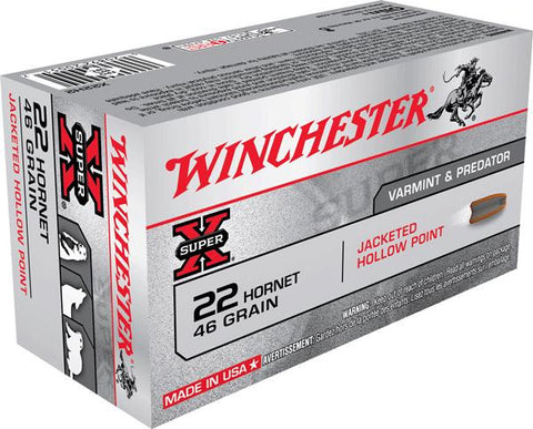 Win Var 22 Hornet 46gr Hp 50-bx